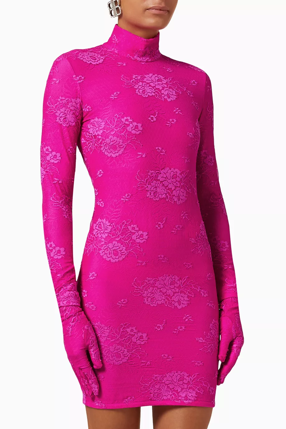 Balenciaga pink turtleneck hotsell