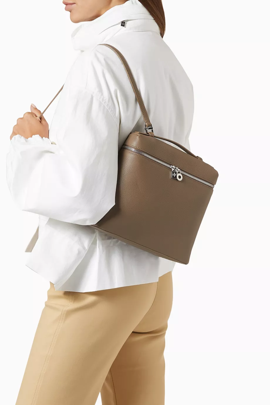 Buy Loro Piana Brown Extra Pocket L23.5 Backpack in Calfskin Leather for Women Online Ounass Kuwait