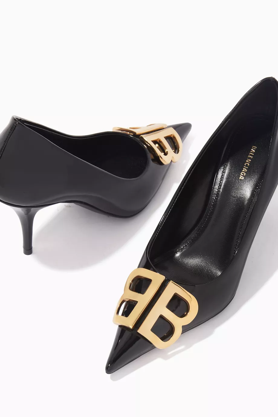 Buy Balenciaga Black Knife BB Pumps in Patent Calfskin for Women Online Ounass Kuwait