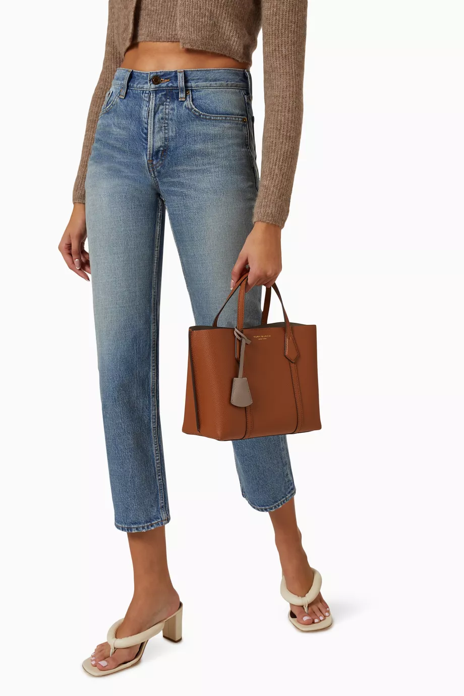 Buy Tory Burch Brown Small Perry Triple-compartment Tote Bag