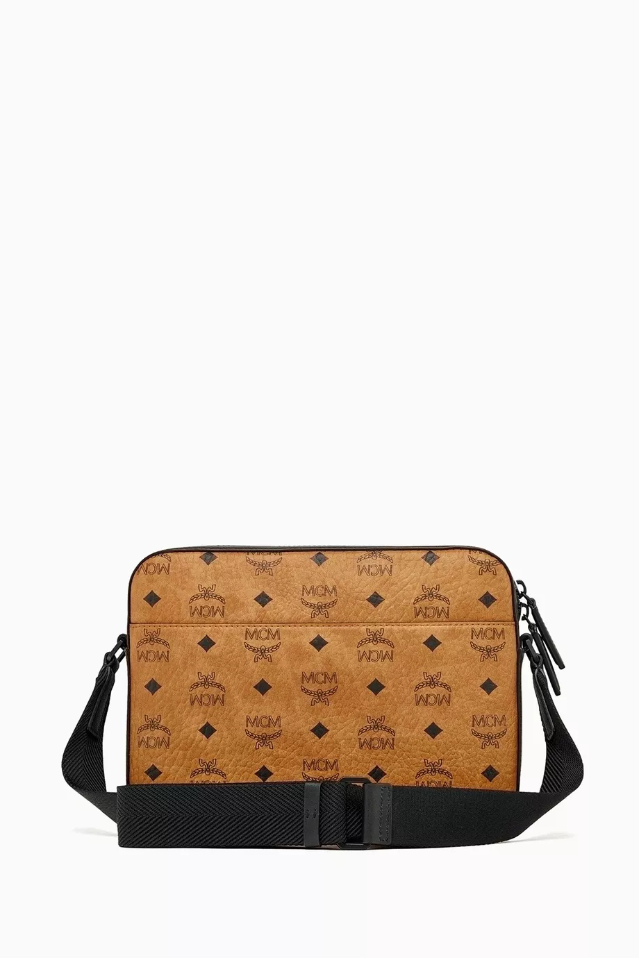 Buy MCM Brown Medium Aren Messenger Bag in Visetos for UNISEX Online Ounass Kuwait