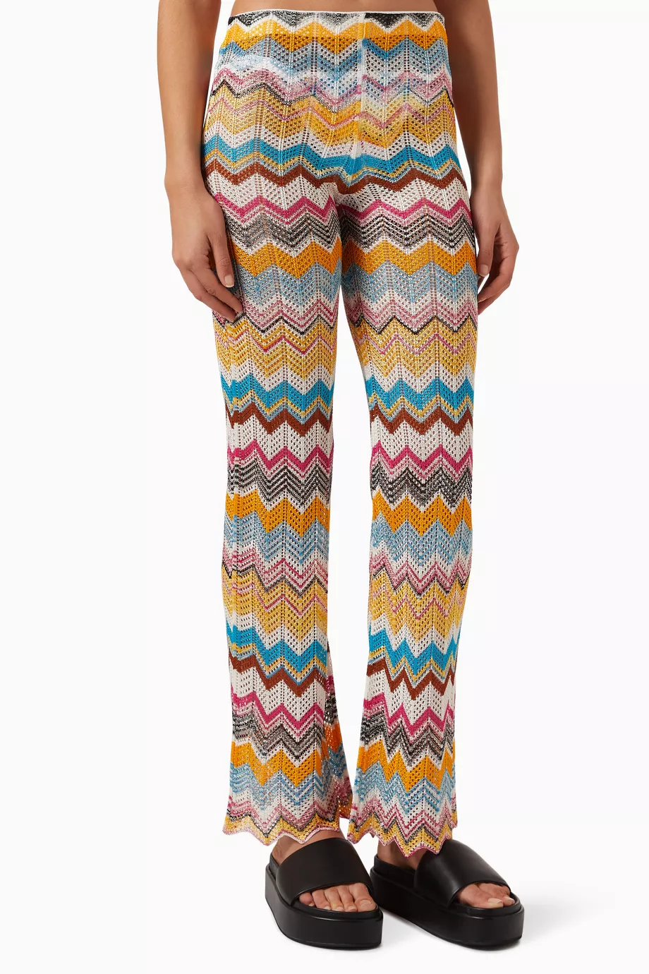 Buy Missoni Multicolour Zig zag Patterned Beach Pants in Viscose knit for Women Online Ounass Kuwait
