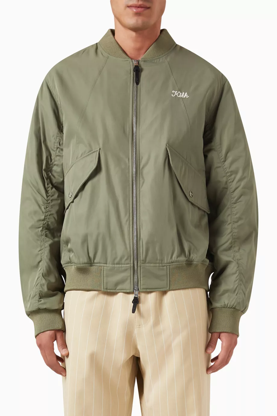 【きむ】KITH Dumont Flight Bomber Jacket Buy Kith Green Dumont Flight Bomber Jacket for Men Online | Ounass