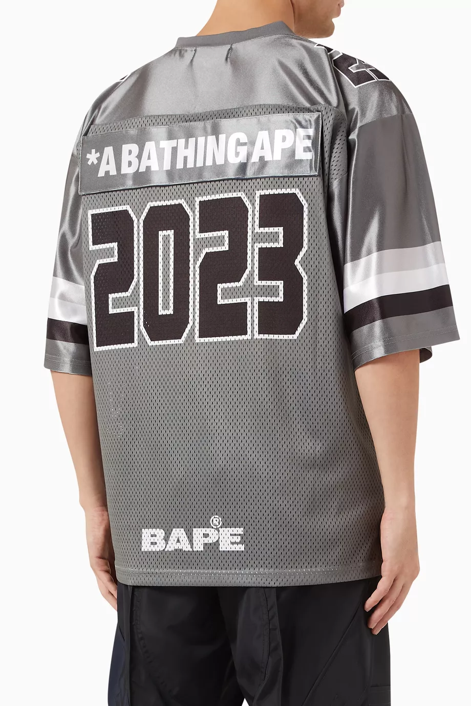 Buy A Bathing Ape Grey BAPE Football Jersey in Polyester for Men Online Ounass Kuwait