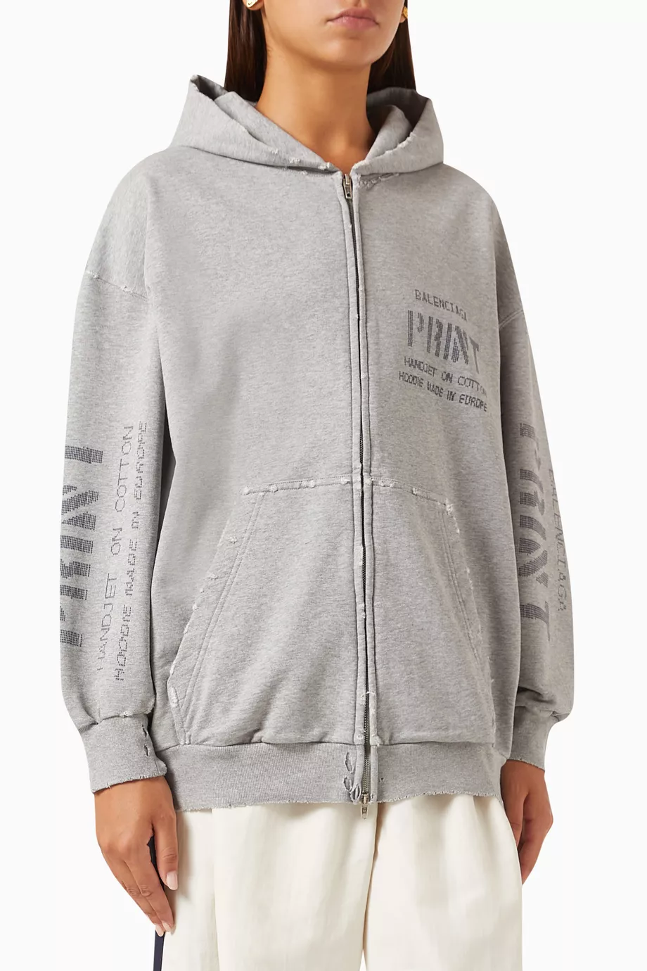 Balenciaga hoodie womens grey outlet