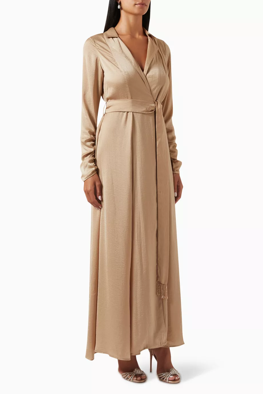 short beige dress The Beige Polka Dot Button Mini Dress & Reviews - Beige - Dresses