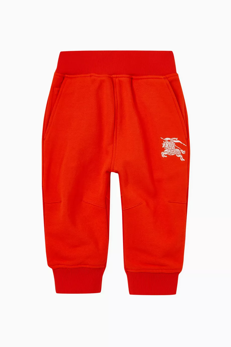 Buy Burberry Orange Logo Sweatpants in Cotton for Baby Boys Online