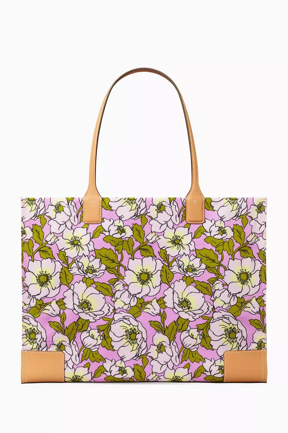 Buy Tory Burch Pink Small Ella Printed Tote Bag in Recycled Nylon