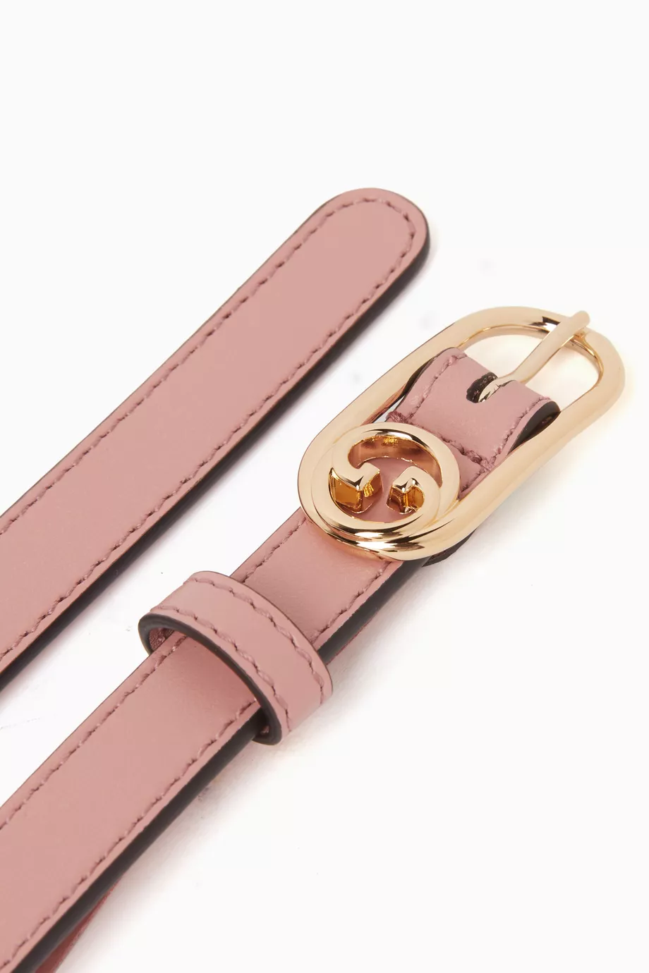Gg Marmont Leather Light Pink Gucci Belt Buy Gucci Neutral  display picture 2