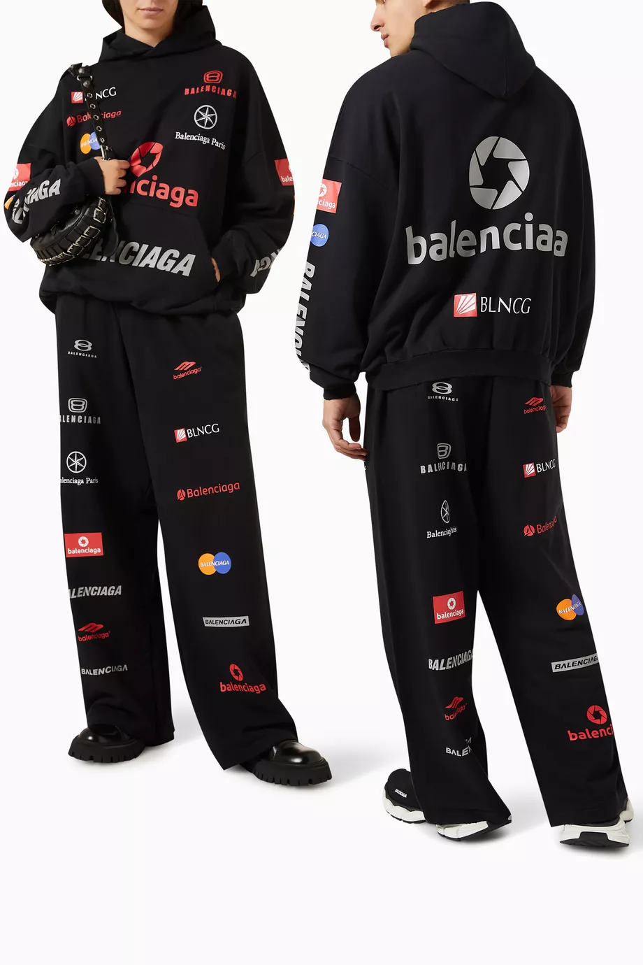 Buy Balenciaga Black Unisex Top League Baggy Sweatpants in Cotton