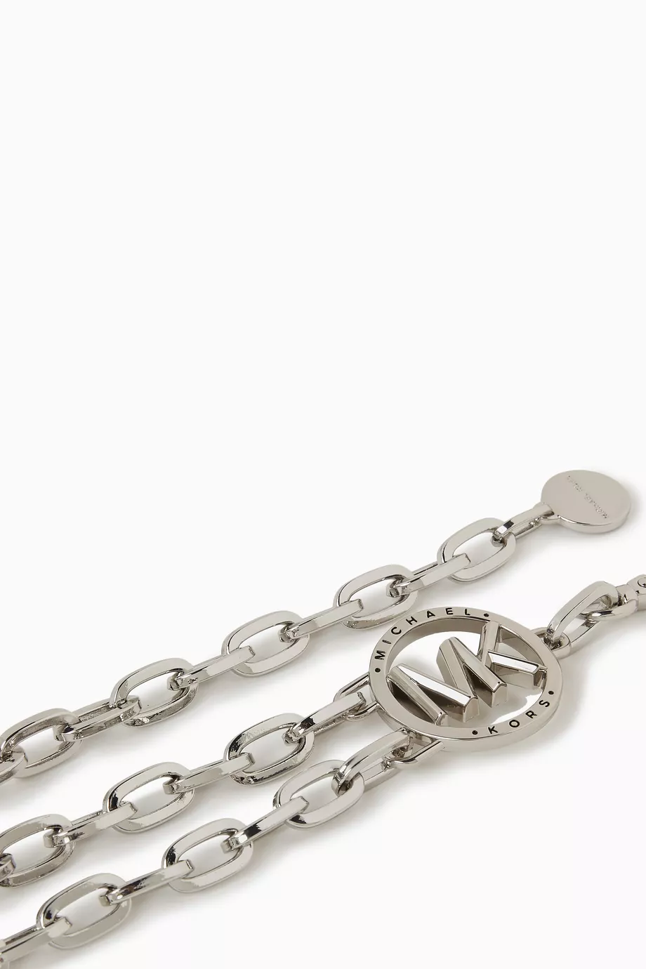 Michael Kors Women\'s Silver MK Logo Stainless Steel Metal Chain Adjustable Belt MICHAEL KORS Womens Gold MK Logo Stainless Steel Metal Chain  main image 2