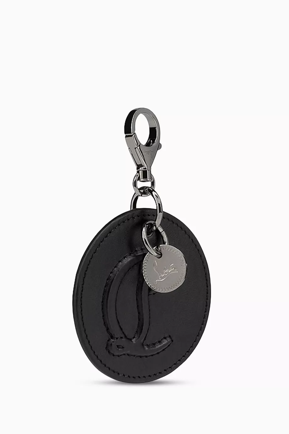 【CHRISTIAN LOUBOUTIN】Cl Logo Keyring Buy Christian Louboutin Black CL Logo Round Bag Charm in