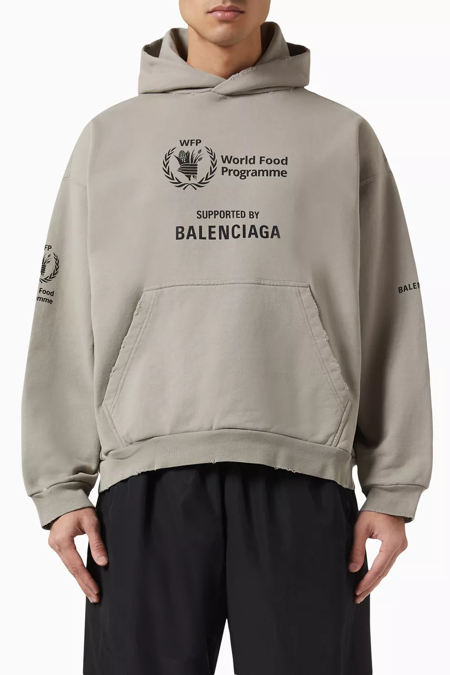 Buy Balenciaga Brown WFP Medium-fit Hoodie in Fleece for Men