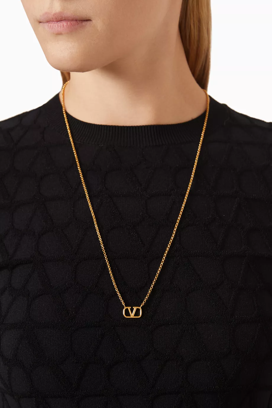 【関税・送料込み】VALENTINO GARAVANI BLACK BRASS NECKLACE valentino-jewelry-