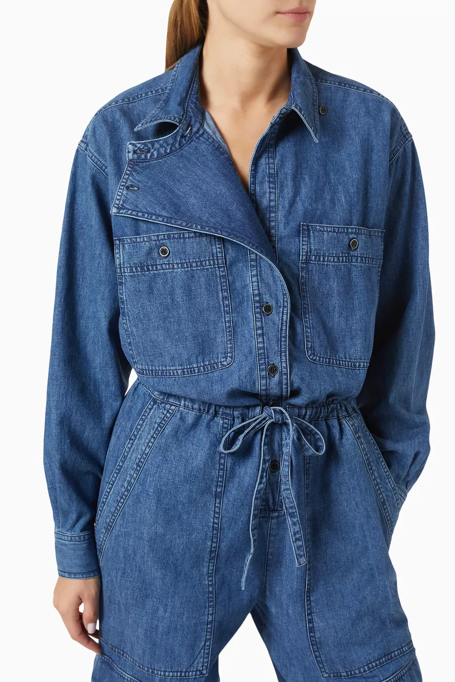 Buy Isabel Marant Etoile Blue Idany Jumpsuit in Denim for