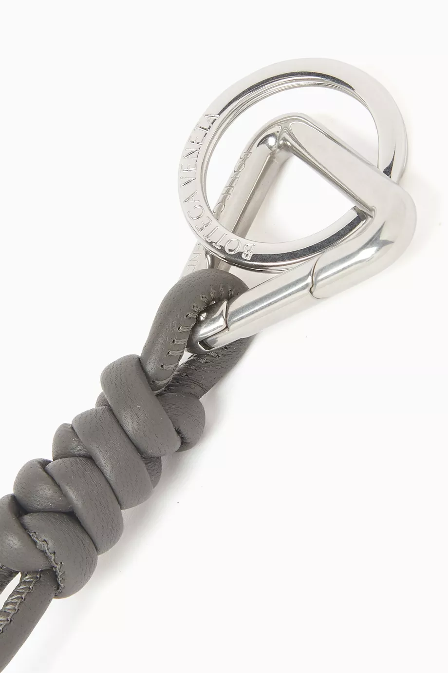 キーホルダー・キーリング *BOTTEGA VENETA* Triangle key ring travertine 619100V0050291 Bottega Veneta Triangle Key Ring | REVERSIBLE