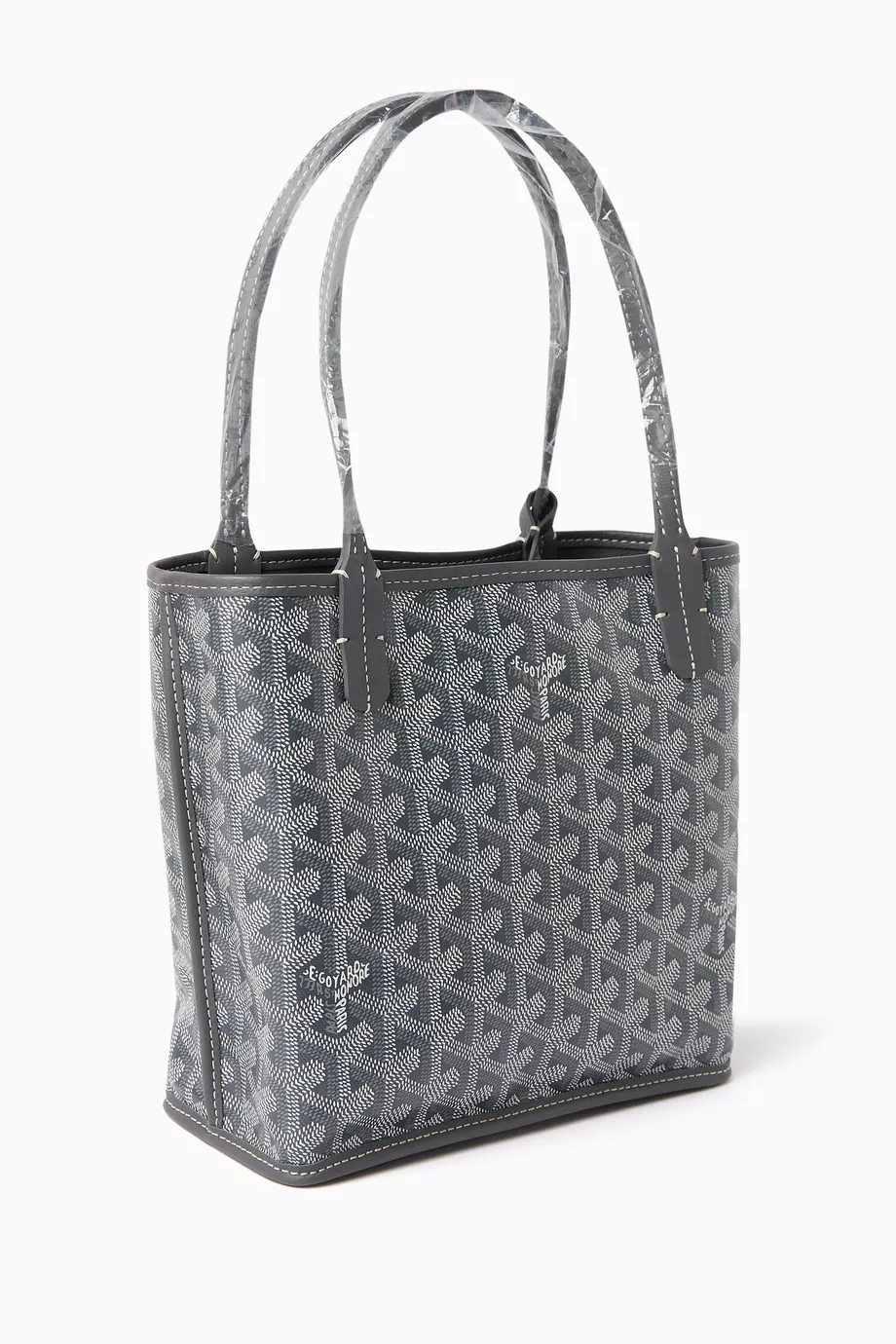 Buy Goyard Pre Loved Grey Unused Anjou Mini Tote Bag in Goyardine Canvas for Women Online Ounass Kuwait