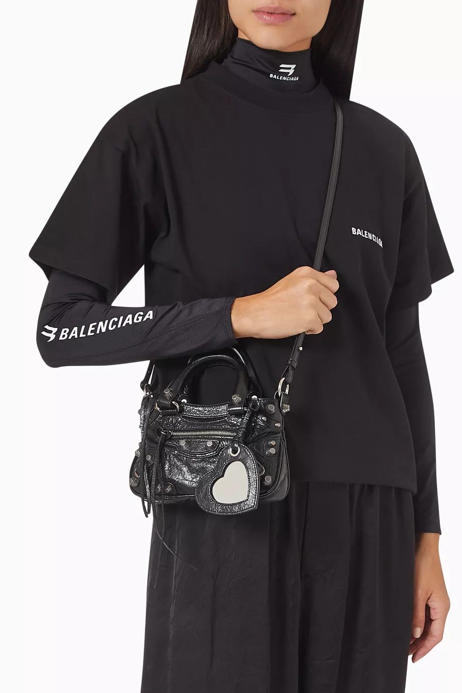 Buy Balenciaga Black Mini Neo Cagole Tote Bag in Arena Lambskin