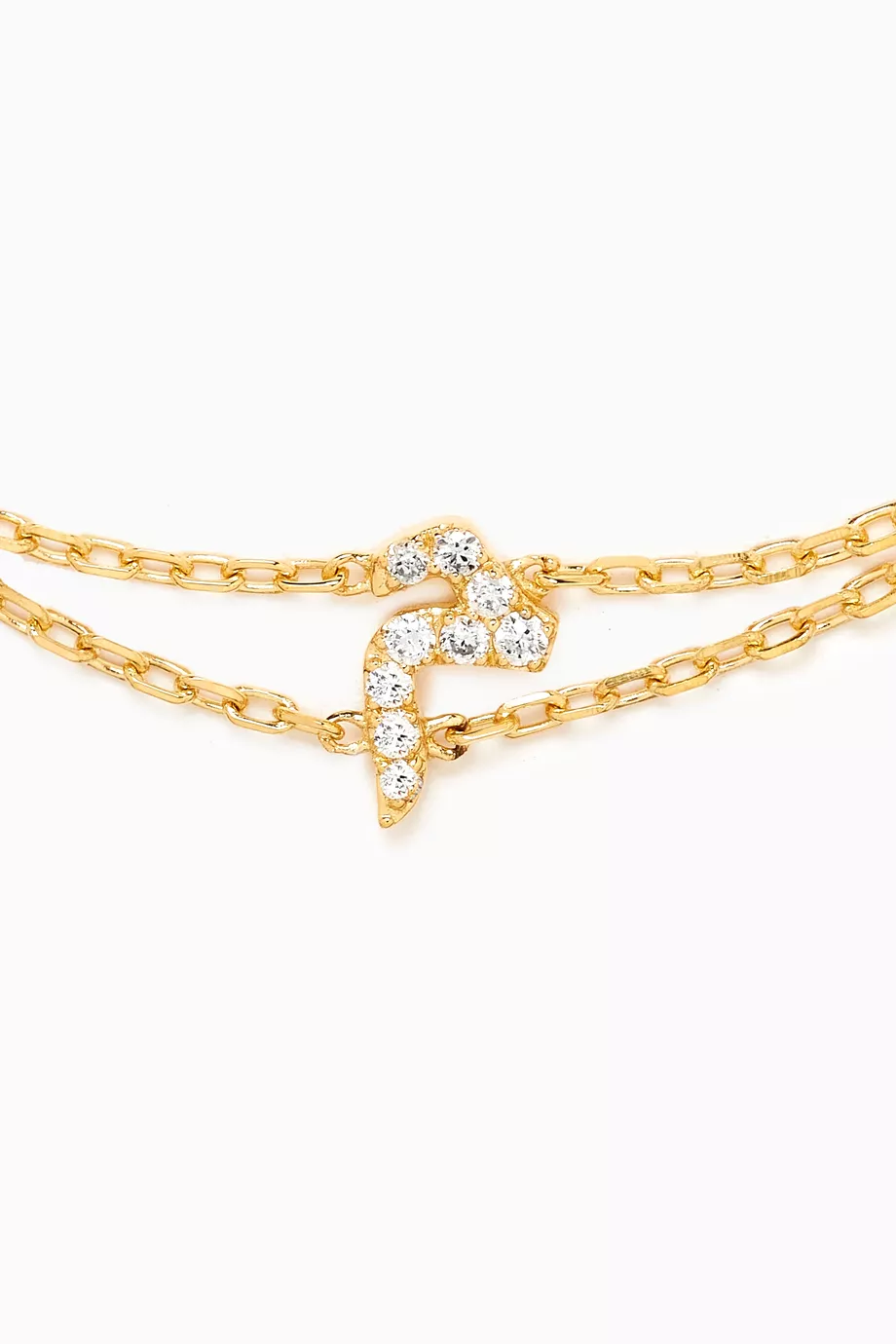 مواصفات و سعر Fergus James Arabic Letter 'M'م Diamond Bracelet in 18kt ...