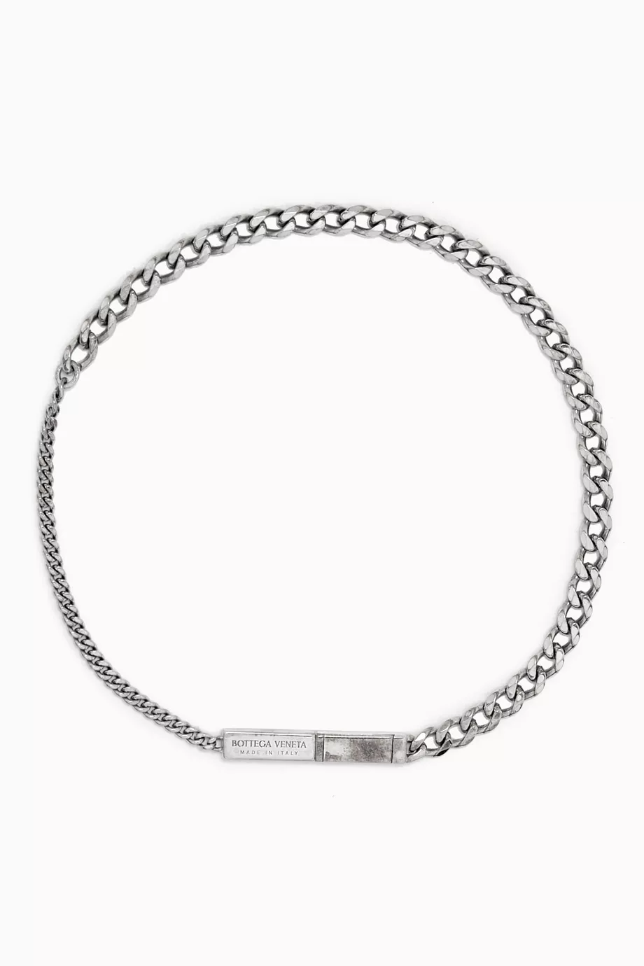 Buy Bottega Veneta Grey ID Chain Bracelet in Sterling Silver for