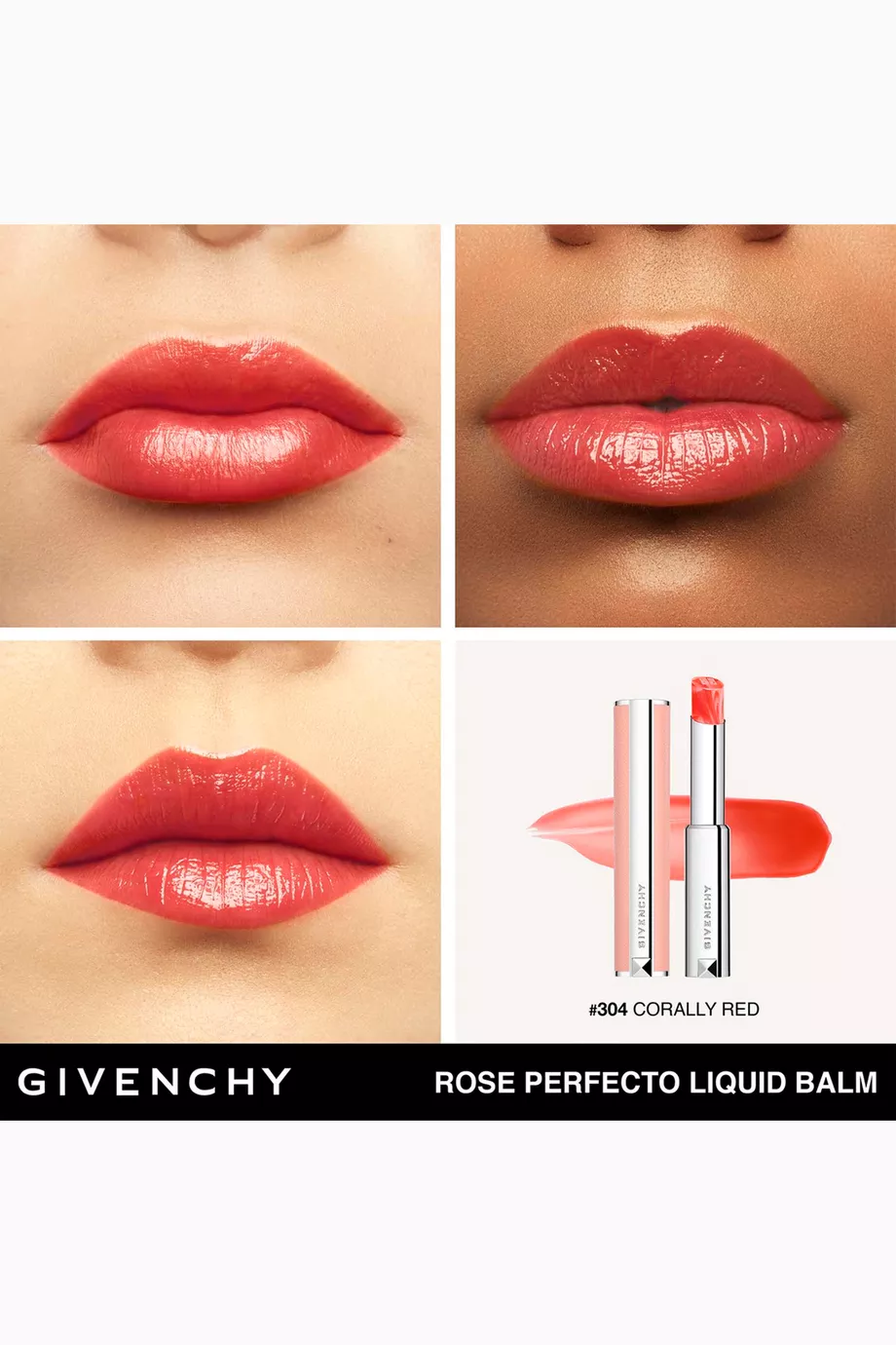 Buy Givenchy Beauty Colourless N304 Coral Red Rose Perfecto Plumping Lip Balm for Women Online Ounass Kuwait