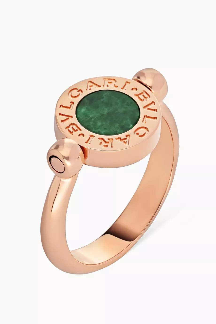 Buy BVLGARI Rose Gold BVLGARI BVLGARI Diamond Flip Ring in 18kt Rose Gold for Women Online Ounass Kuwait
