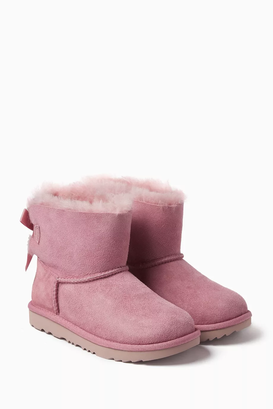 Buy UGG Pink Mini Bailey Bow II Boot for Girls Online Ounass Kuwait