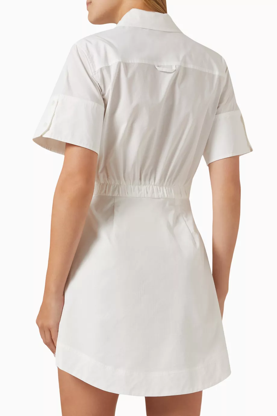 Buy Simkhai White Marcy Tie-up Mini Shirt Dress in Cotton Blend for Women  Online | Ounass Kuwait