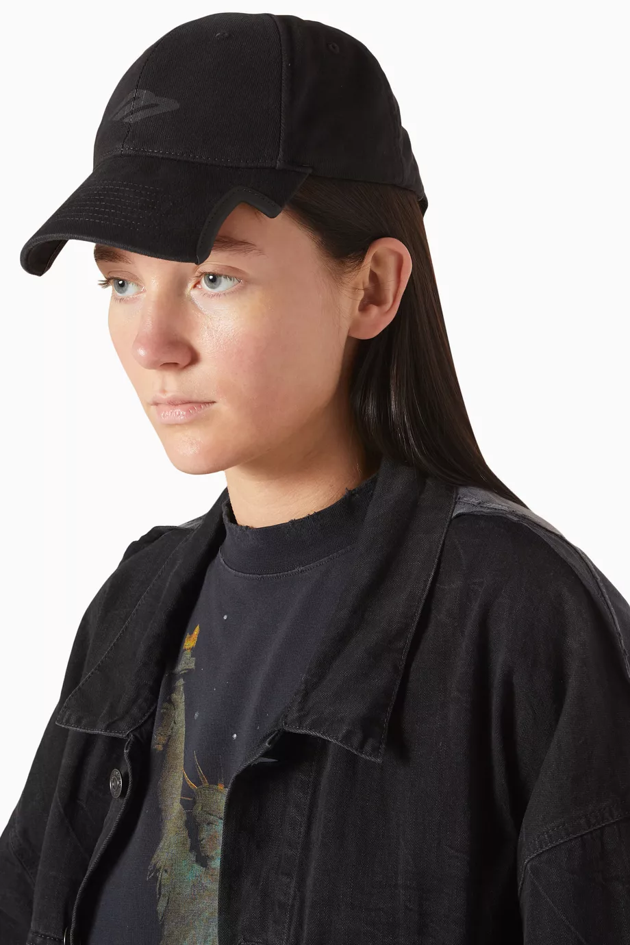 Buy Balenciaga Black Unisex 3B Stencil Cap in Cotton Drill