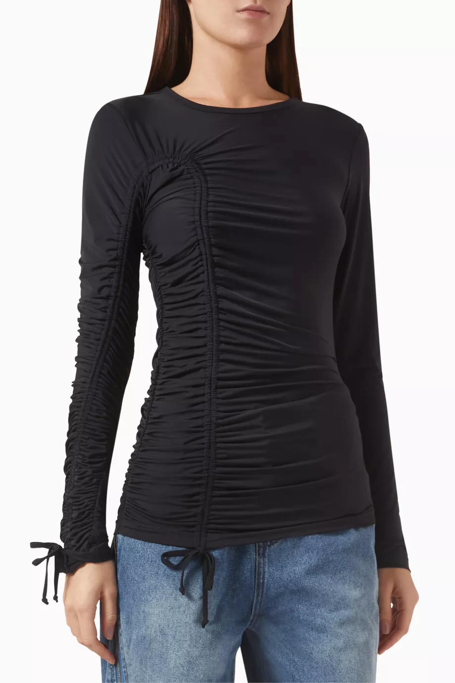 【関税込み】WYNN HAMLYN ブラック Burn Out ボディス トップス Black – Wynn Hamlyn