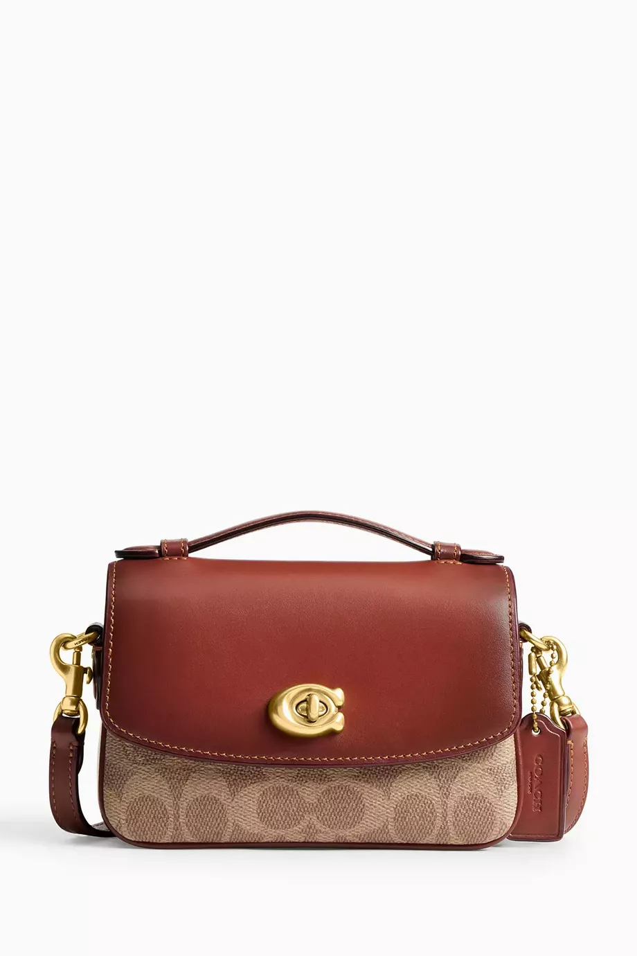 Buy Coach Brown Cassie 17 Crossbody Bag in Signature Canvas