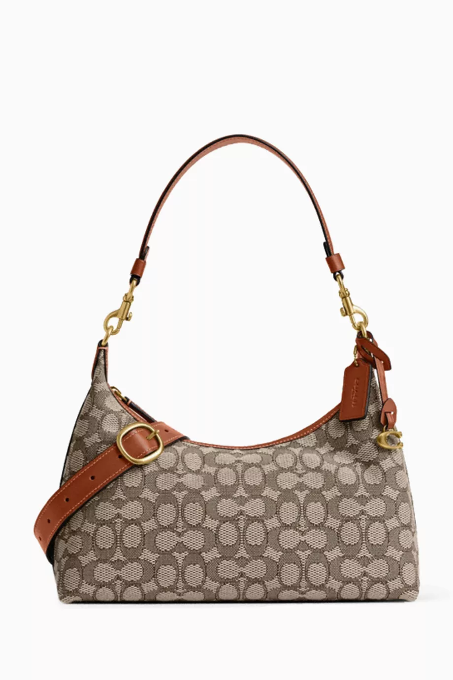 Buy Coach Brown Juliet Shoulder Bag in Signature Jacquard for