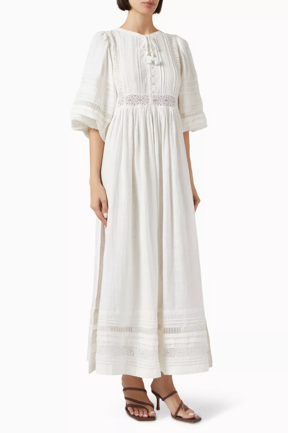 Buy Spell White Stevie Lace Boho Dress in Organic Cotton for Women Online |  Ounass Kuwait