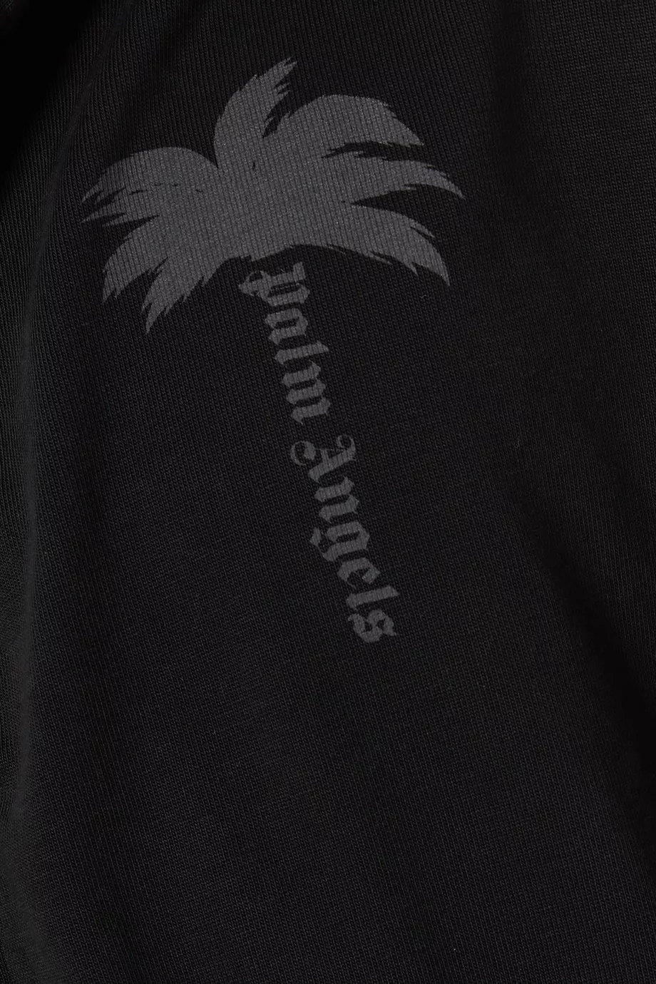 Buy Palm Angels Black Palm Tree-print Zip Hoodie in Cotton for Men
