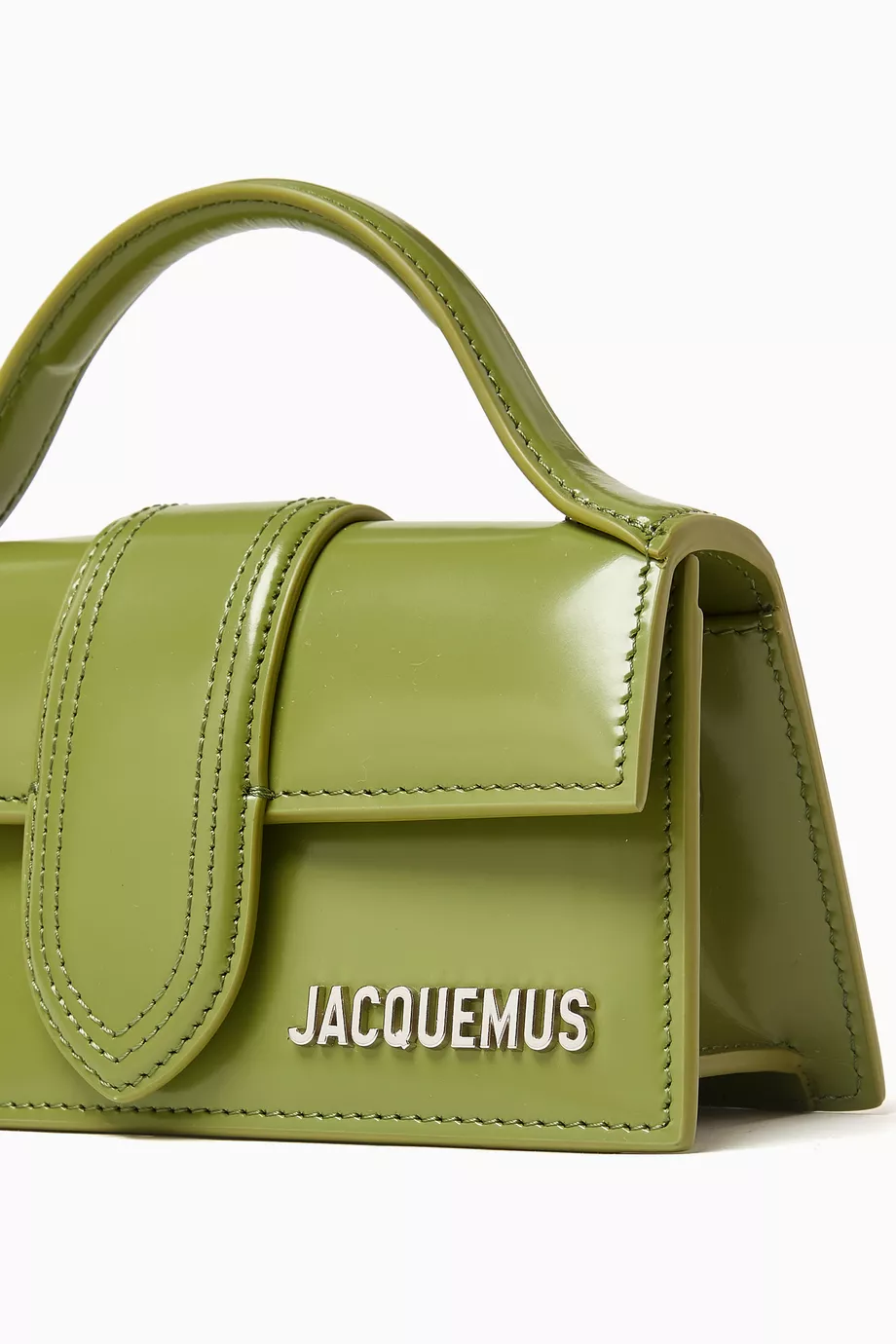 Buy Jacquemus Green Mini Le Bambino Mini Top-handle Bag in Shiny