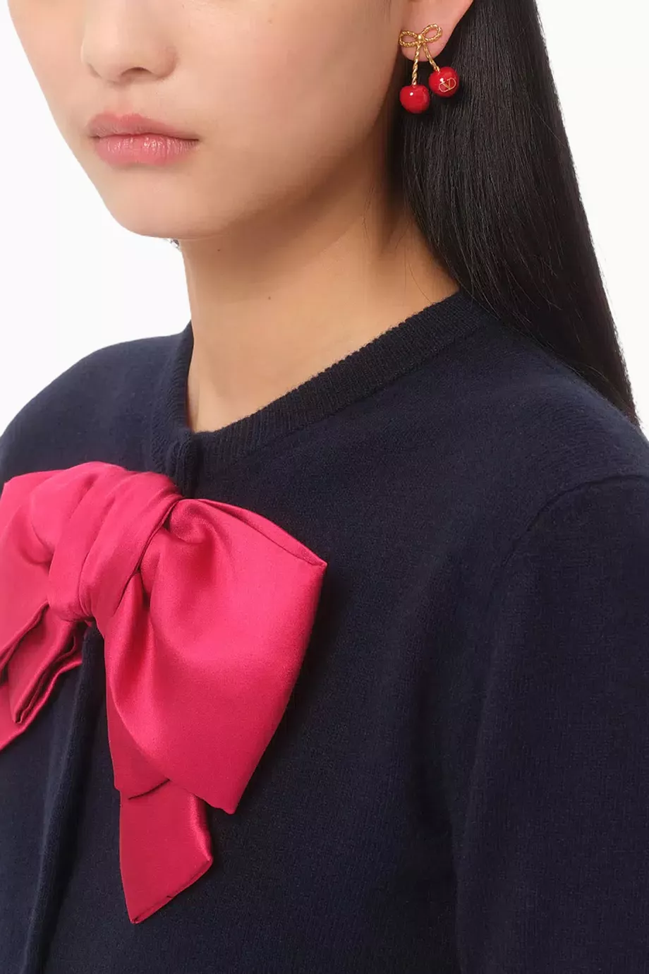 Buy Valentino Garavani Red VLogo Enamel Cherry Earrings in
