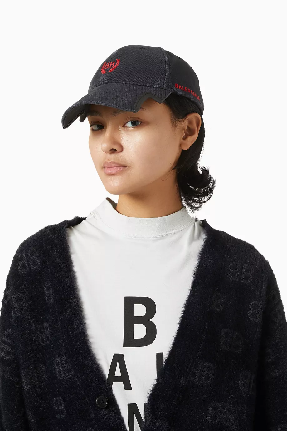 Buy Balenciaga Black Laurel Classic Cap in Cotton for UNISEX