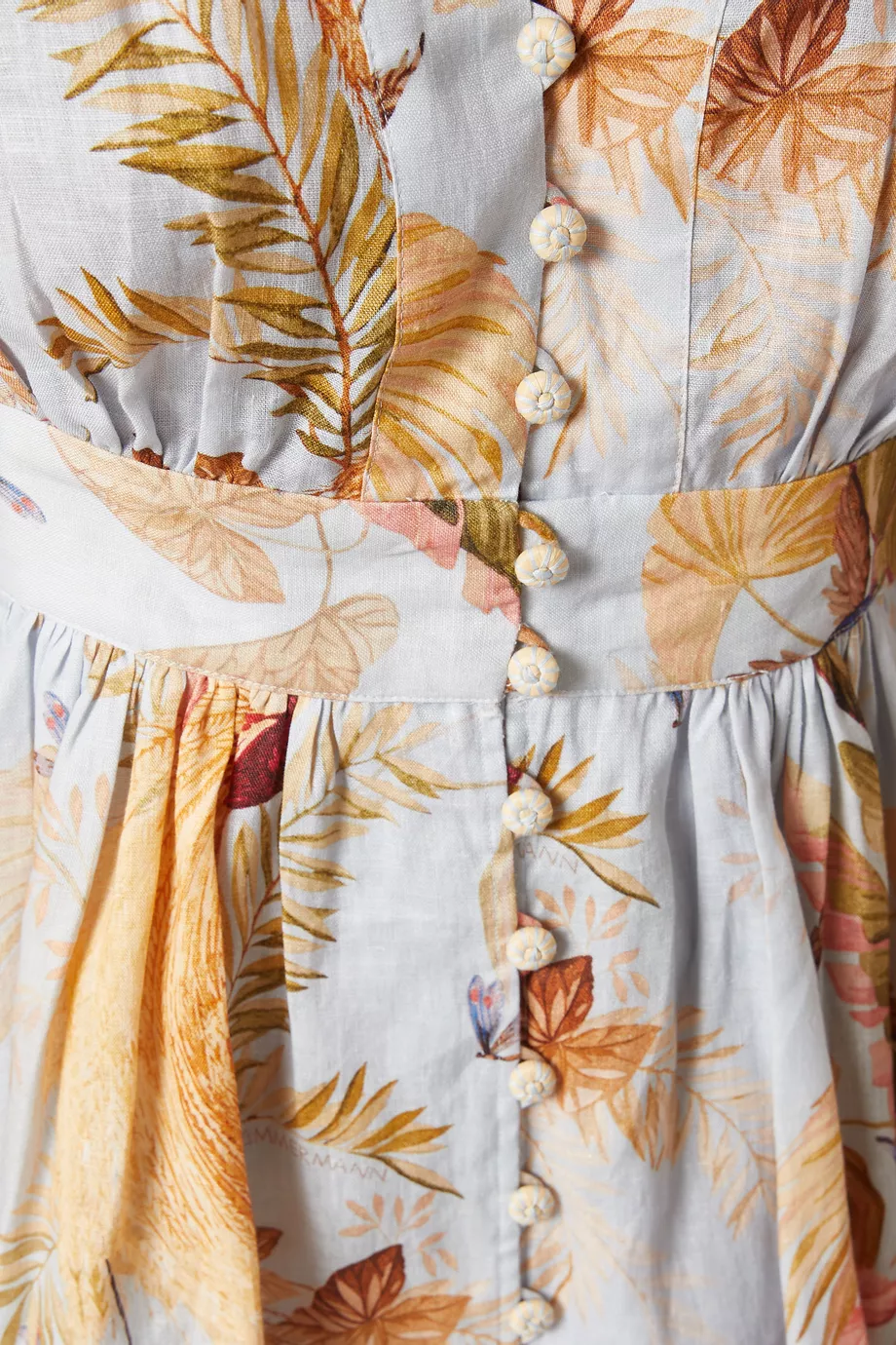 ワンピース ZIMMERMANN Ascension Plunge linen short dress Shop Zimmermann - Ascension Plunge Linen Minidress | Saks