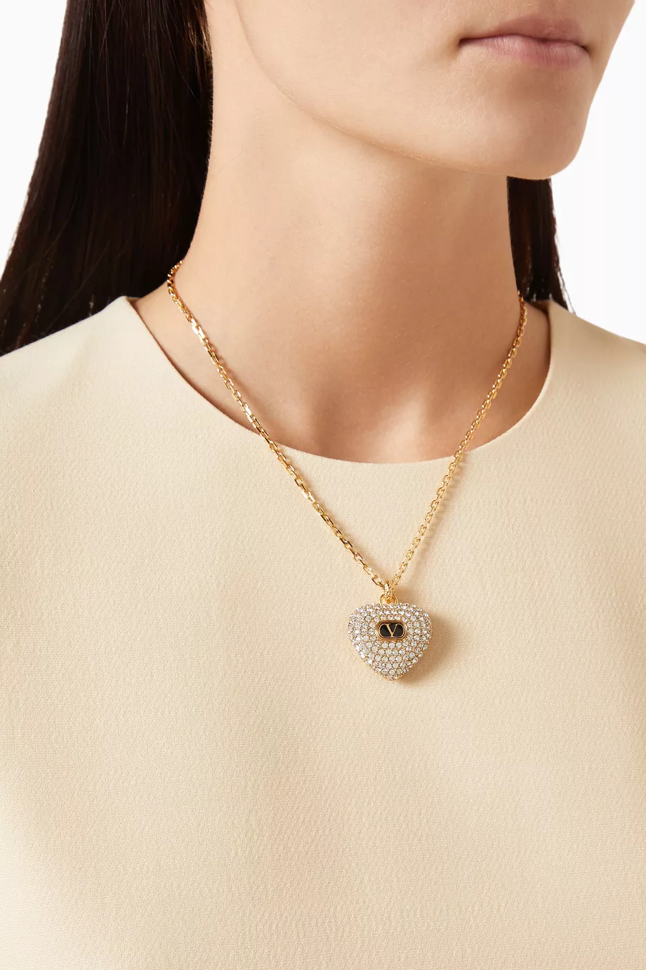 【関税＆送料込み】Valentino Garavani Coeur  Necklace Buy Valentino Garavani Metallic Coeur Royal Necklace in