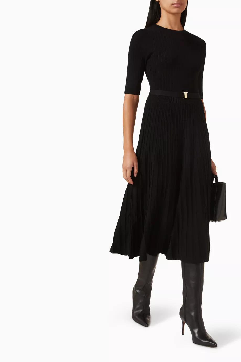 Buy Veronica Beard Black Elthea Midi Dress in Knit for Women Online |  Ounass Kuwait
