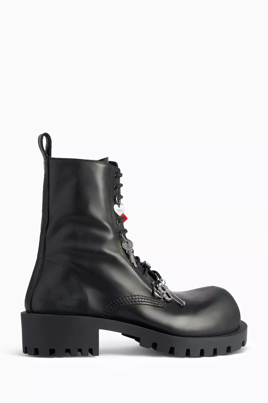 Buy Balenciaga Black Hummer 30 Lace-up Boots in Leather for Men