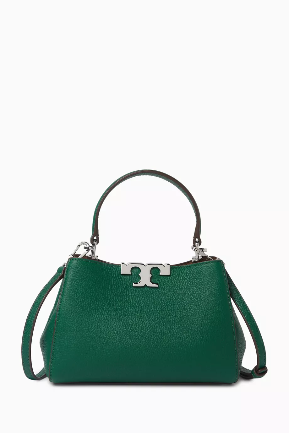Buy Tory Burch Green Mini Eleanor Soft Satchel in Calf Leather for