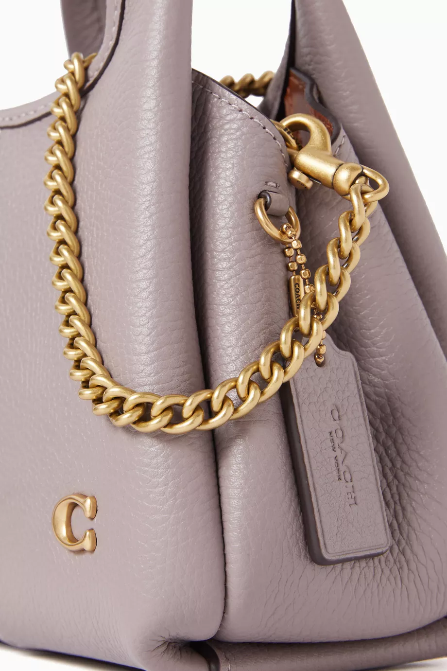 Buy Coach Grey Lana 19 Shoulder Bag in Pebbled Leather for Women