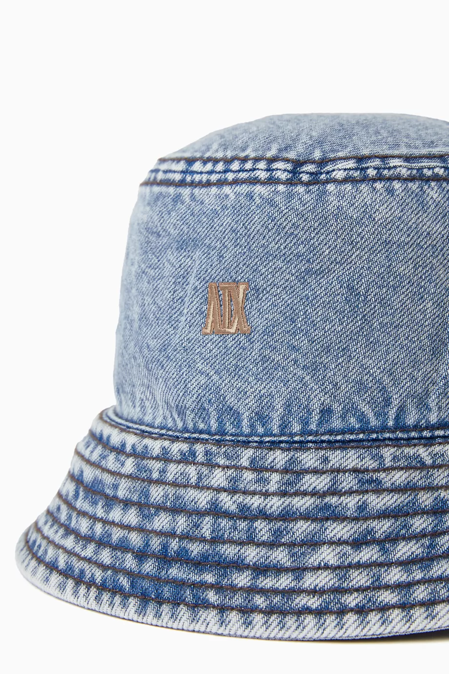 Buy Armani Exchange Blue AX Logo Bucket Hat in Denim for  display picture 3