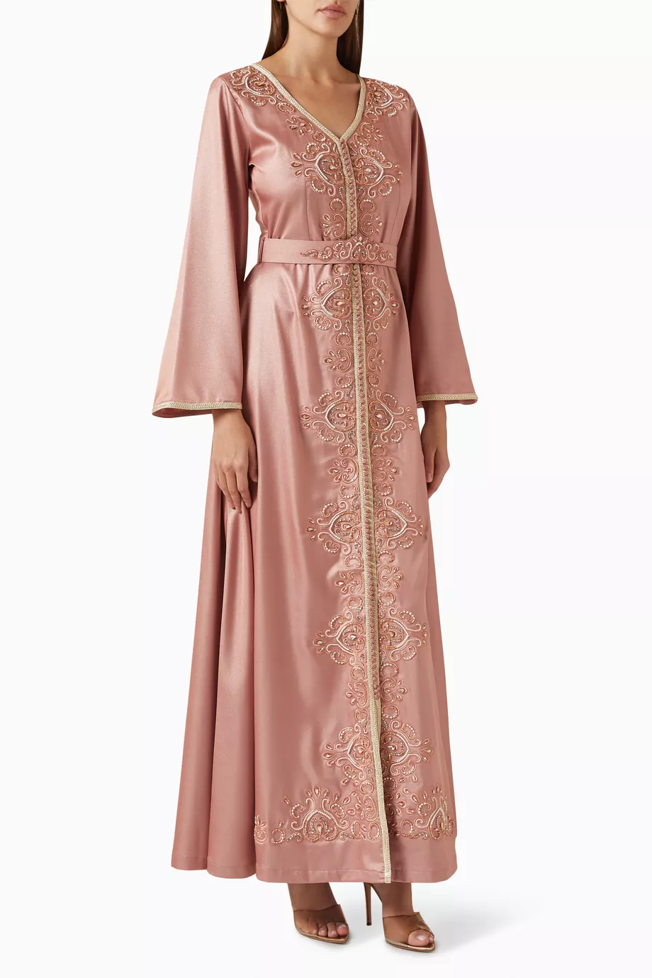 Eleganza La Mode Embroidered Belted Kaftan price in Kuwait | Compare Prices